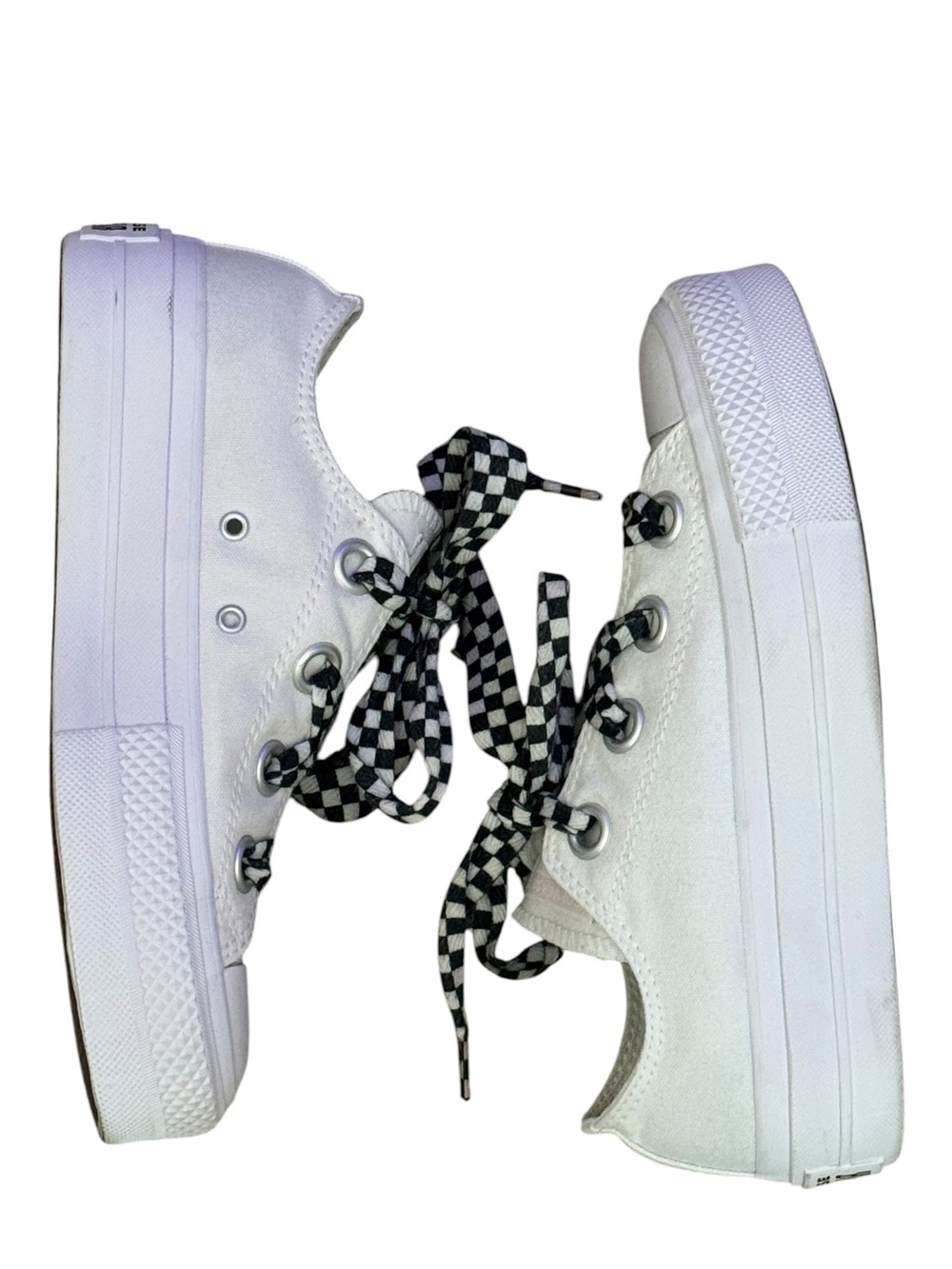 CONVERSE CHUCK TAYLOR All Star Lift Platform Sneakers W/ Checkered Laces EU 37.5 - Picture 9 of 16